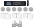 6-Zone JBL 3.5" Cube+2) Restaurant/Bar Amp+6) for and Speakers Ceiling White Pendant