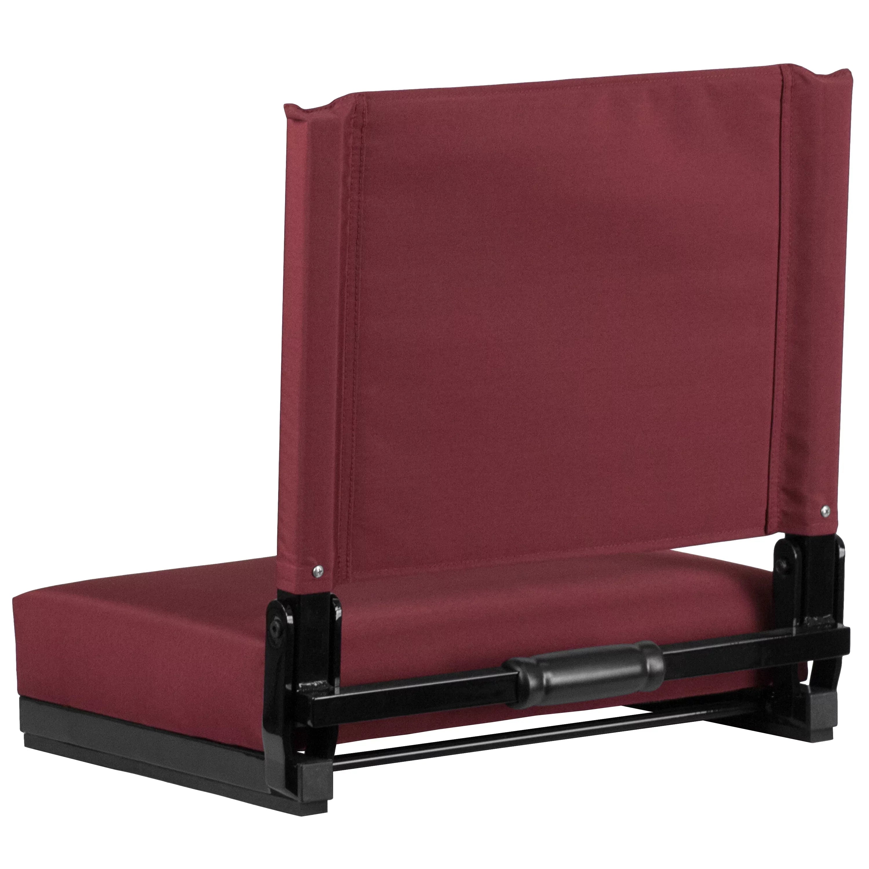 Flash Rated - Handle Maroon by Flash lb. Seat, Ultra-Padded Stadium Grandstand Furniture Seats & Comfort Chair with Lightweight 500