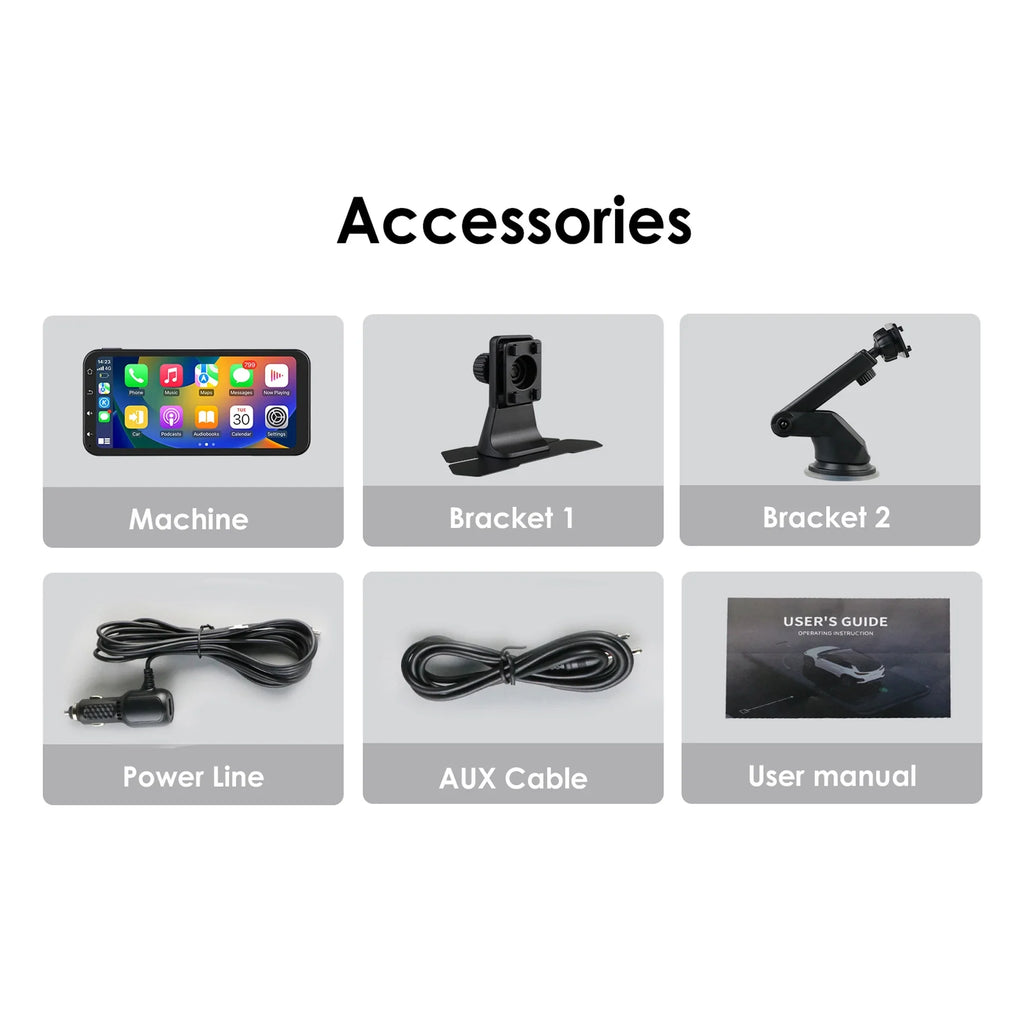 Audio 360° 6.25" Wireless Support Bluetooth Backup Camera GPS With Navigation Car Auto Stereo Receiver Carplay Radio Touchscreen Ossuret Adjustable Android