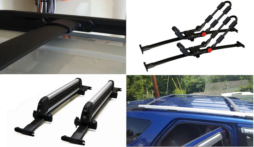 of Rack Aluminum 2011-2015 Set Roof Top Black 2pcs, Rack Crossbars a Explorer for Cargo Replacement BRIGHTLINES