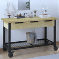 & Industrial 62" Rove Wood Metal Workbench