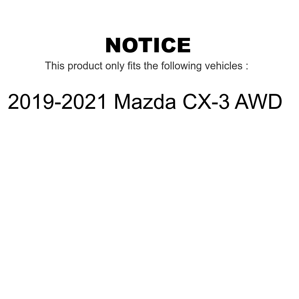 Transit And K8F-102584 Rear Front AWD Rotors Semi-Metallic Pads Mazda Auto - For CX-3 Kit Brake Disc 2019-2021