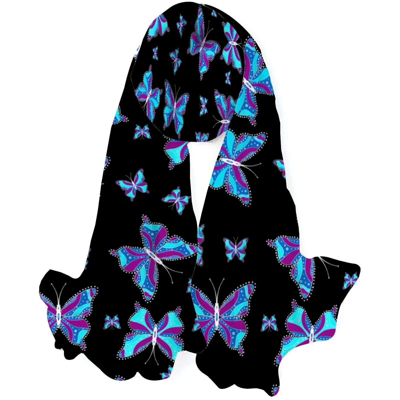 Packed Wraps Silk Hair Different Shawls Oblong Gift Butterflys Neck Sunscreen Large Scarf FREEAMG for Wraps Long Women Headscarf