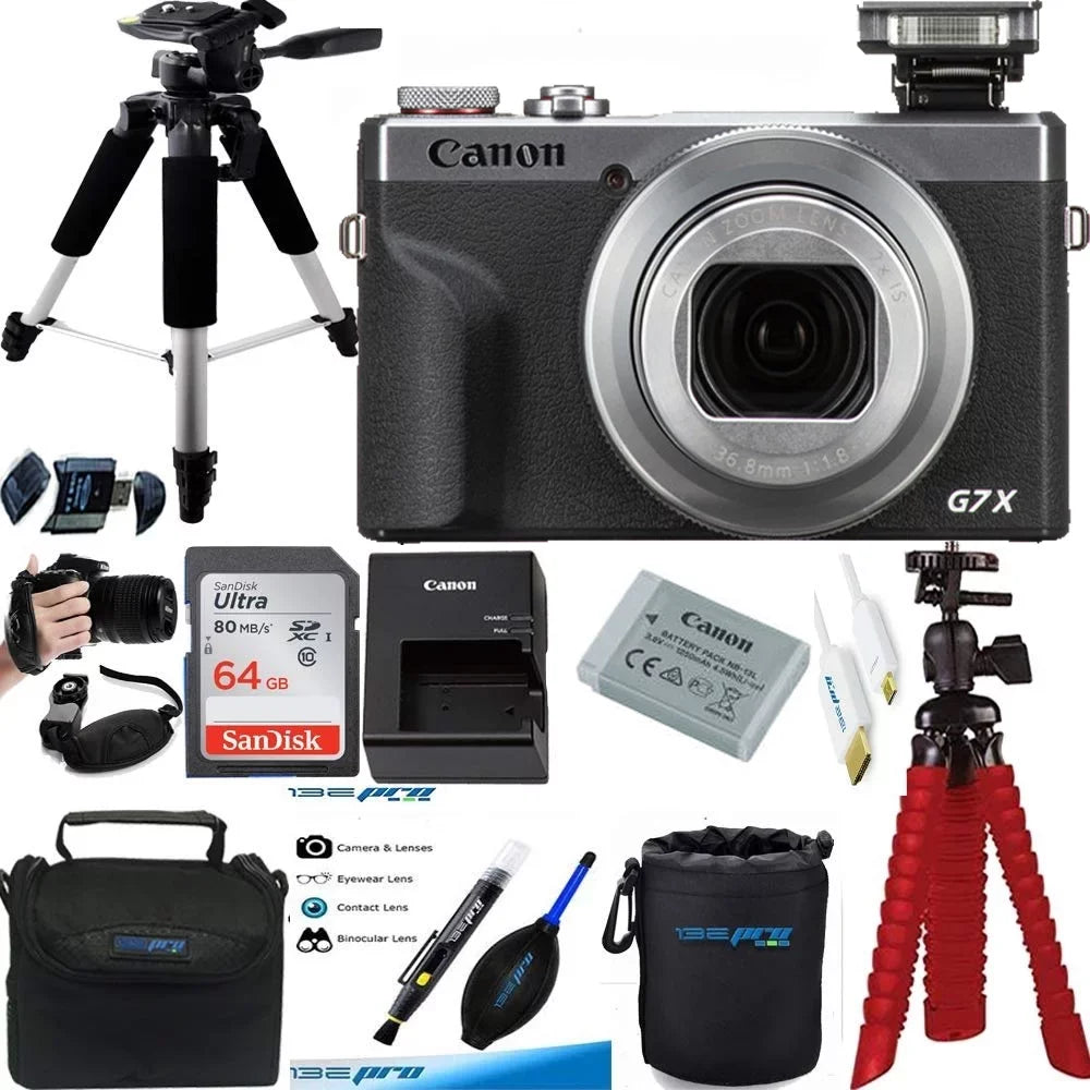 Digital International Accessories - Silver Bundle - 20.1-Megapixel Premium Mark X Canon Camera - G7 Version III - PowerShot