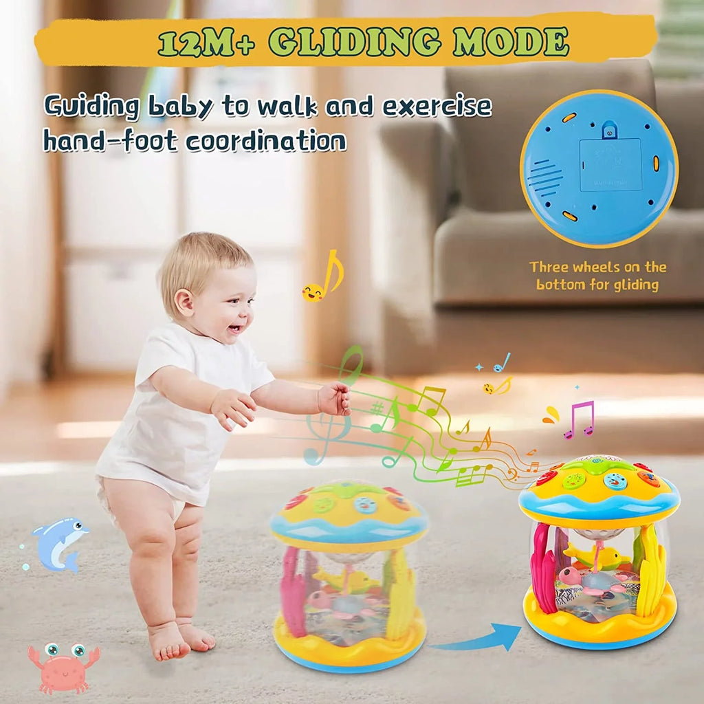 Toys For 6-12 Toys Toys,Ocean Up Baby for Months,4 1 Musical Rotating in Infant LAYADO Educational Projector Toddlers Learning Light