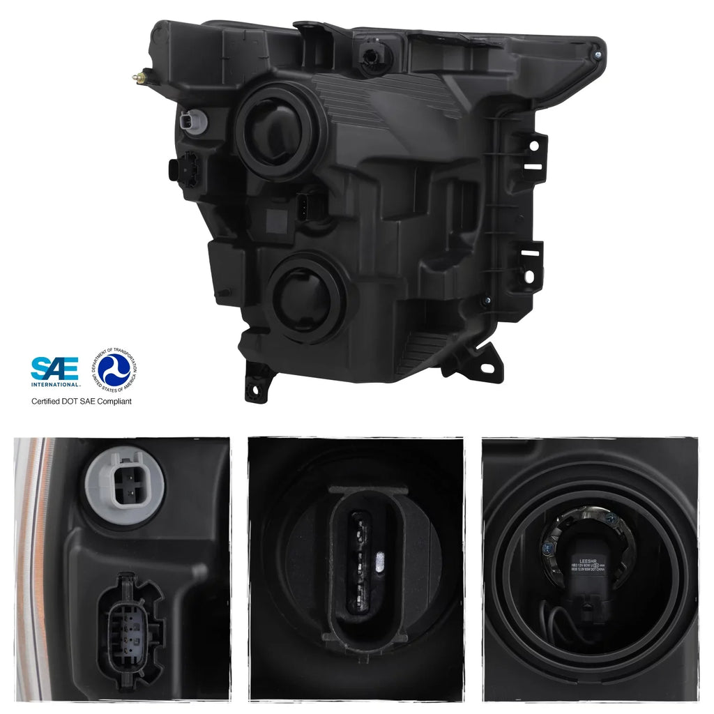 Driver Headlight Left design Fit 2021 F150 Black Headlamp AKKON 2022 Side Pickup Housing Truck Type] OE - [Halogen 2023