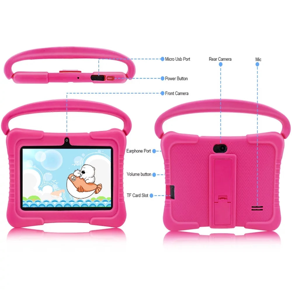 Dual Android Storage,Toddler Wifi,Parental inch Bluetooth, Play, 11 7 Tablet,32GB Learning Tablet,Antemper Camera, Kids with Control, HD Kids Pink Tablet Tablet,Kids