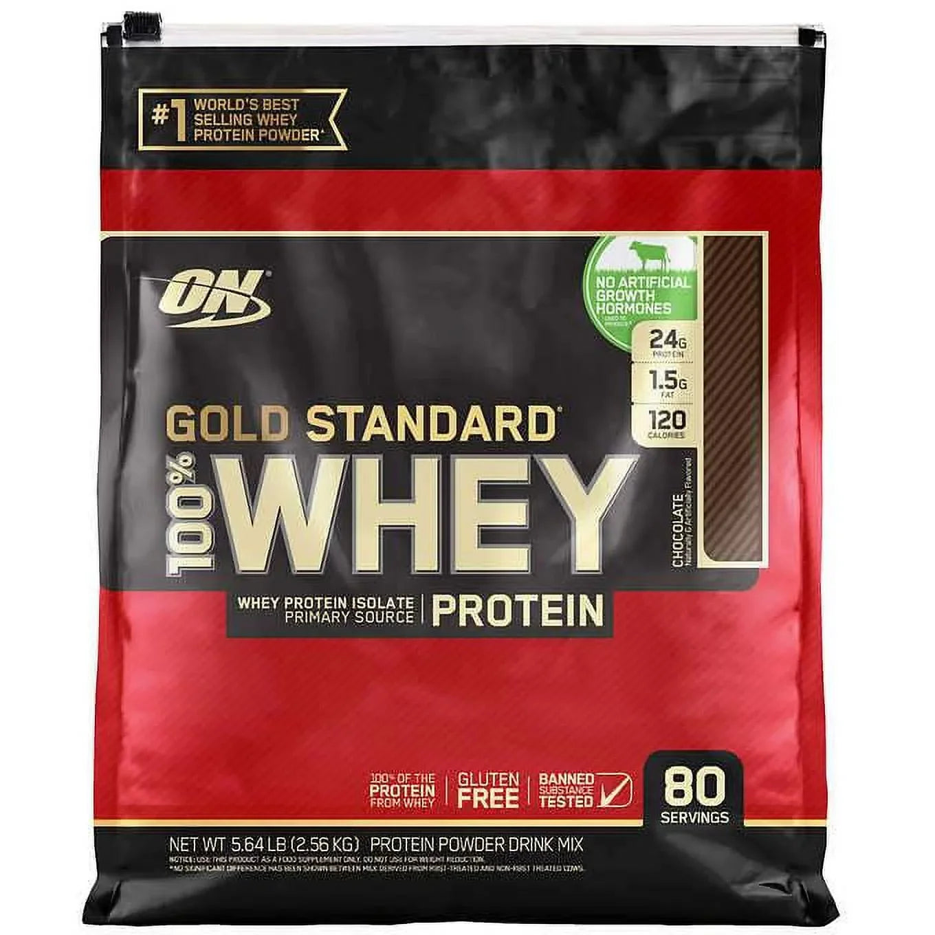 80 Protein, Standard Whey Gold Nutrition 100% Servings Optimum