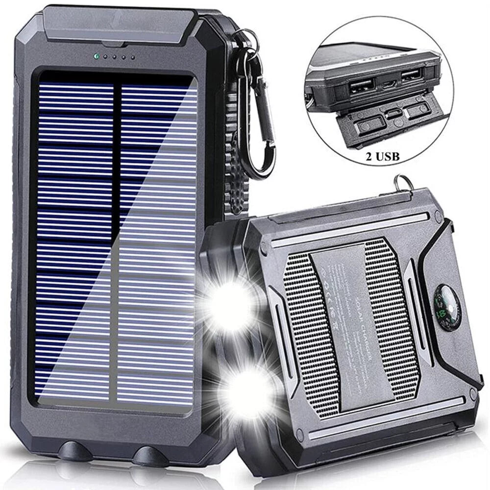 Portable External Battery Charger Solar 9000000mAh 2023 US Power Waterproof Bank