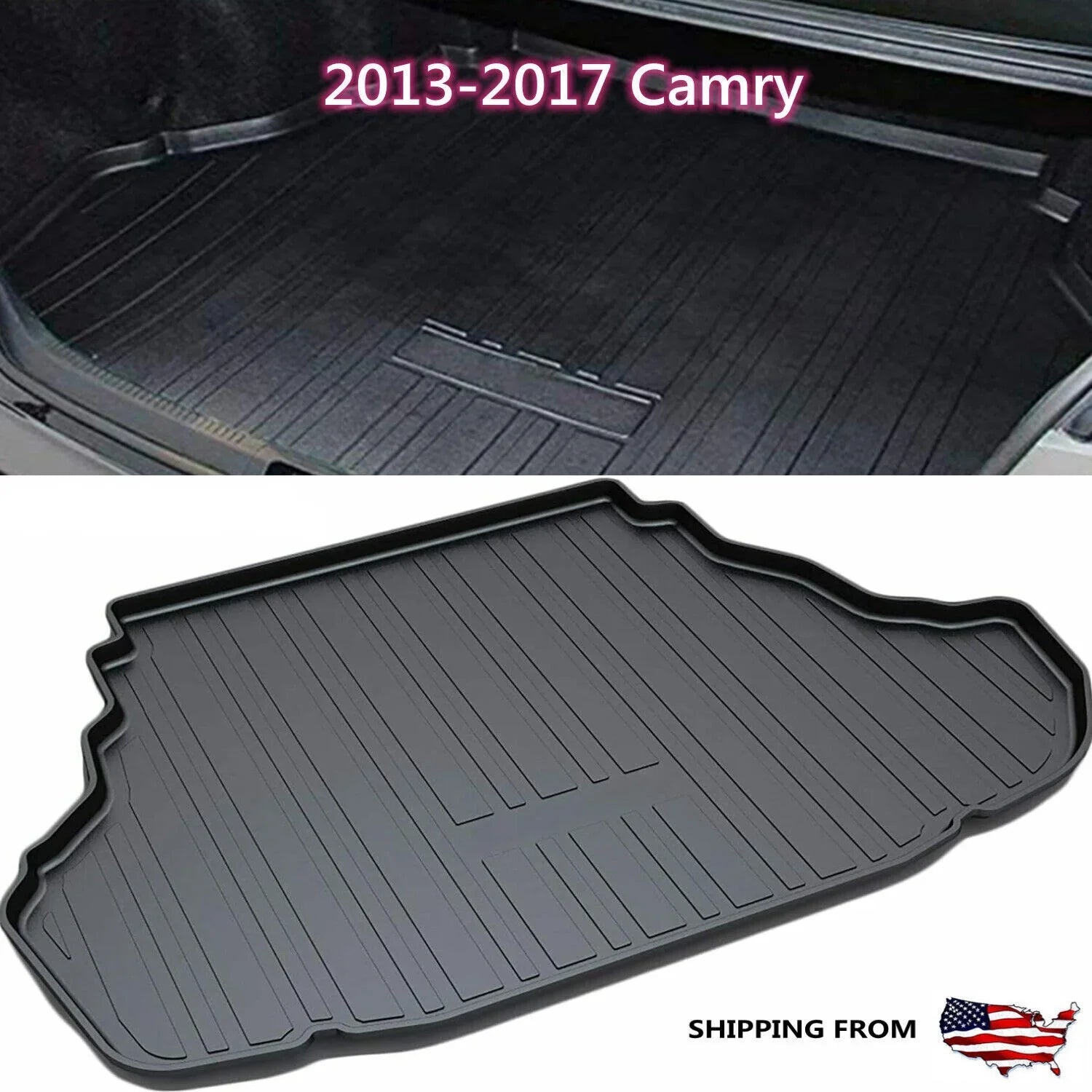 to Mats Camry 2013-2017 Carpets Easy for Cargo Clean TPO Liner Trunk