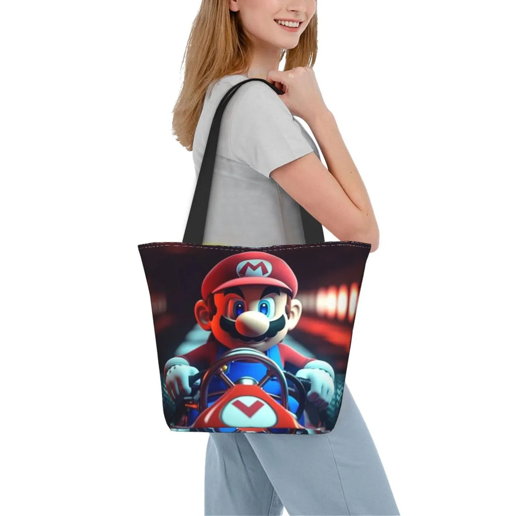 Mario Beach Adventure Shopping Work Travel Women's Shoulder Bag Capacity School Handbag Business Game Large Super For Tote
