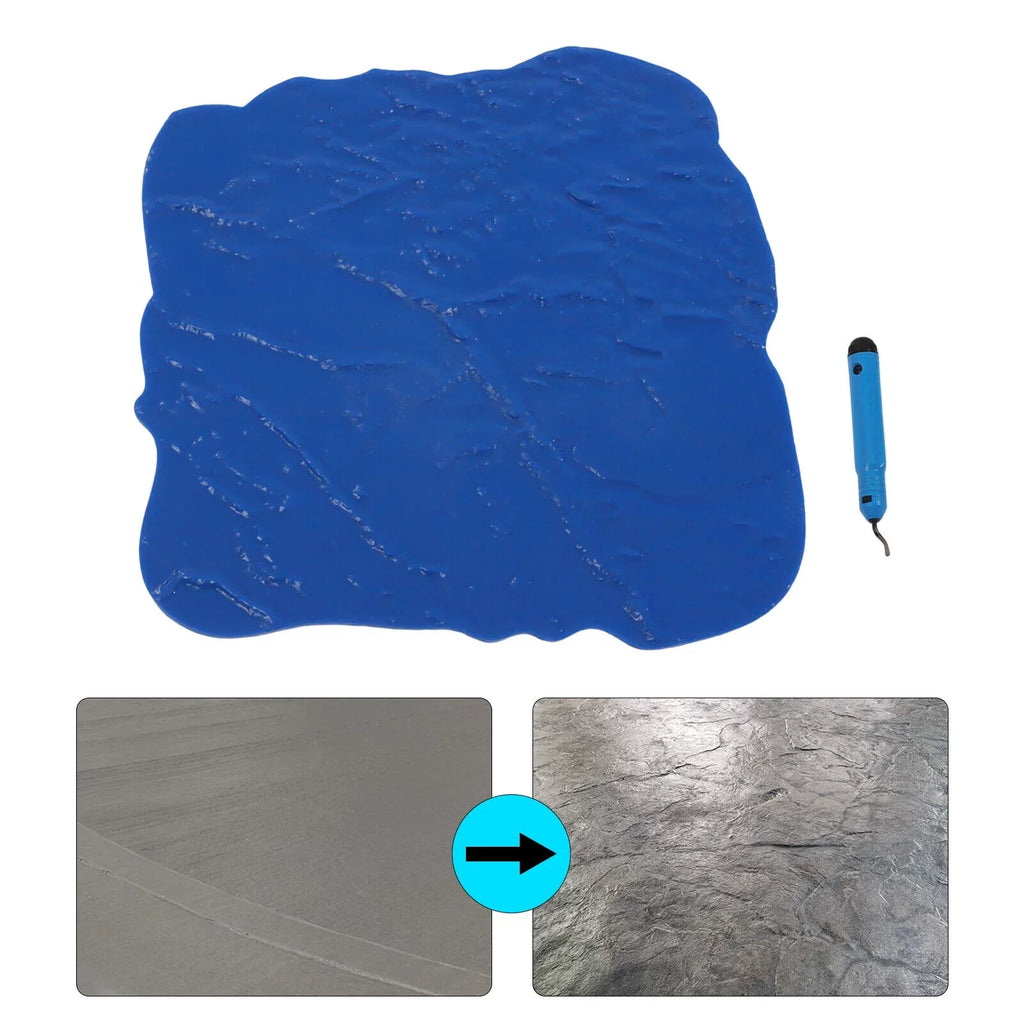 Mold Mat Miumaeov Floor Concrete Inch Slate Stone Texture Cement Seamless 12*12 Stamp Concrete Stamp