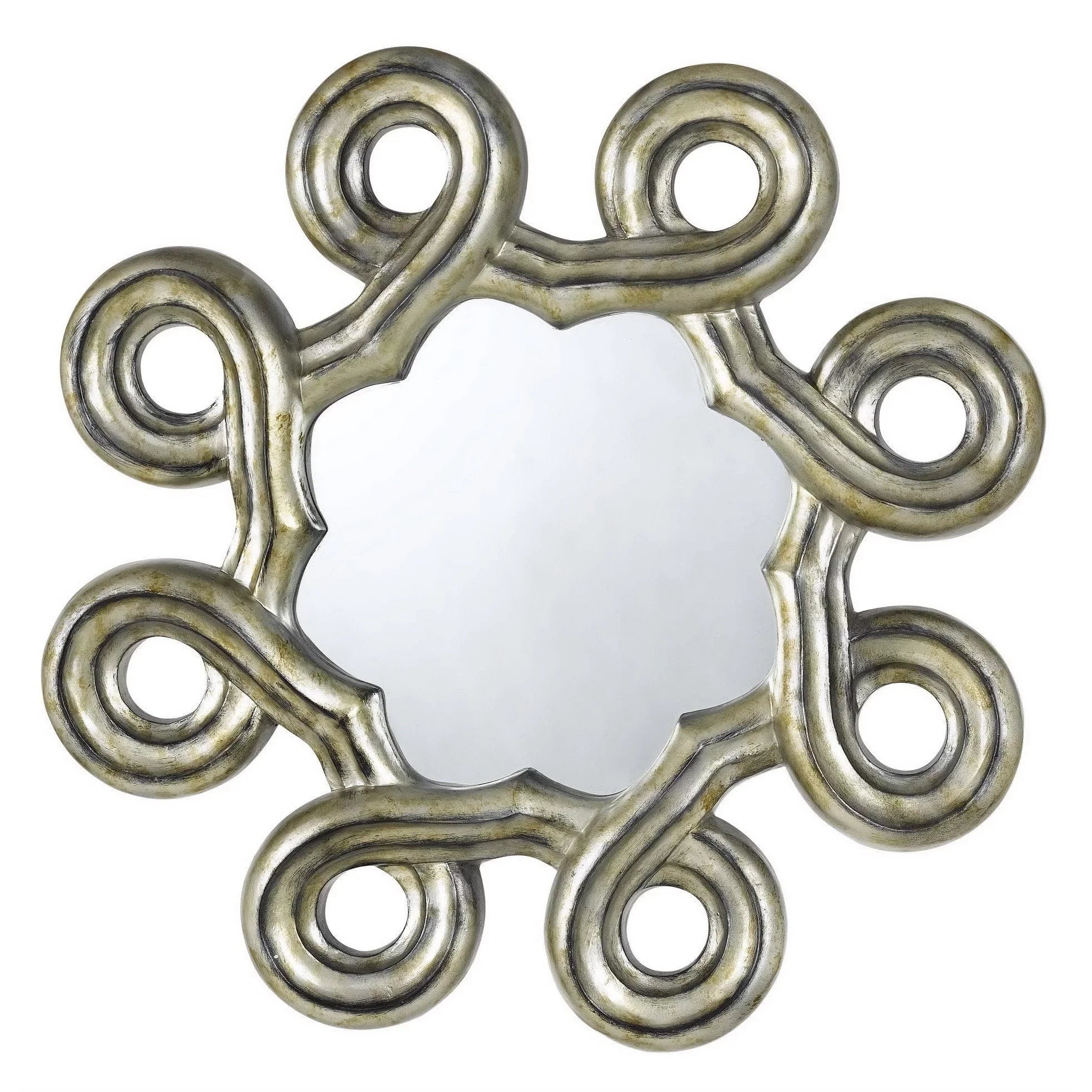 Polyurethane Beveled Abstract Wa-2155Mir Lighting Hexagon Mirror Cal Formia