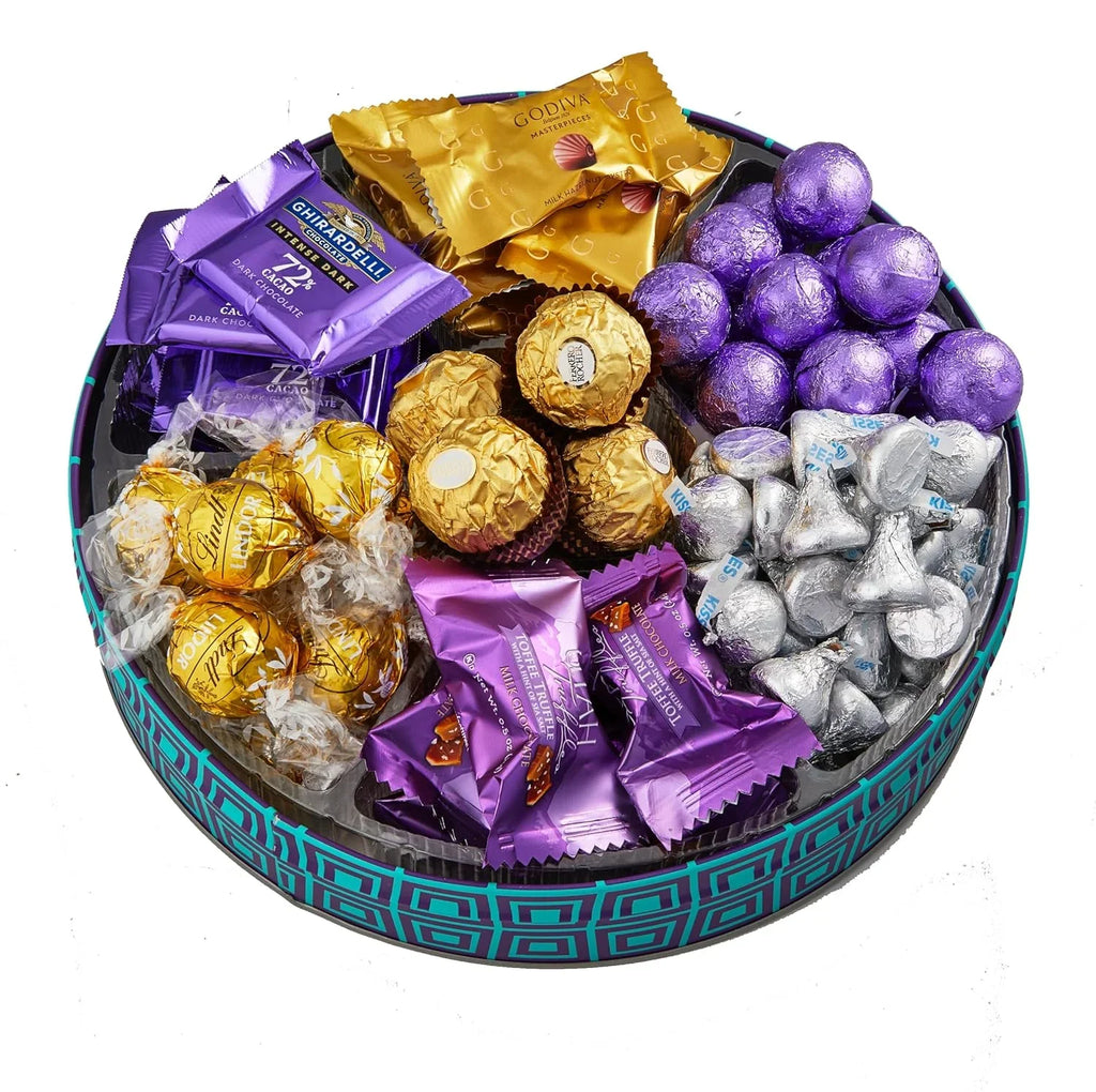 By Chocolate Gourmet Box | Basket Luxury Gifts Chocolate Gift | Brand Pack Includes for Variety Godiva On | Gift Chocolate Chocolate, Ghir event™️ Assorted Hershey Christmas Kisses, Tin- Men, Women