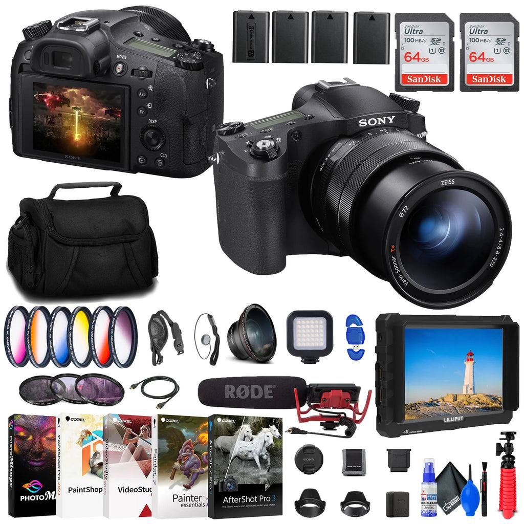 More DSC-RX10 4K Monitor + + Cyber-shot Digital Rode + IV Camera VideoMic