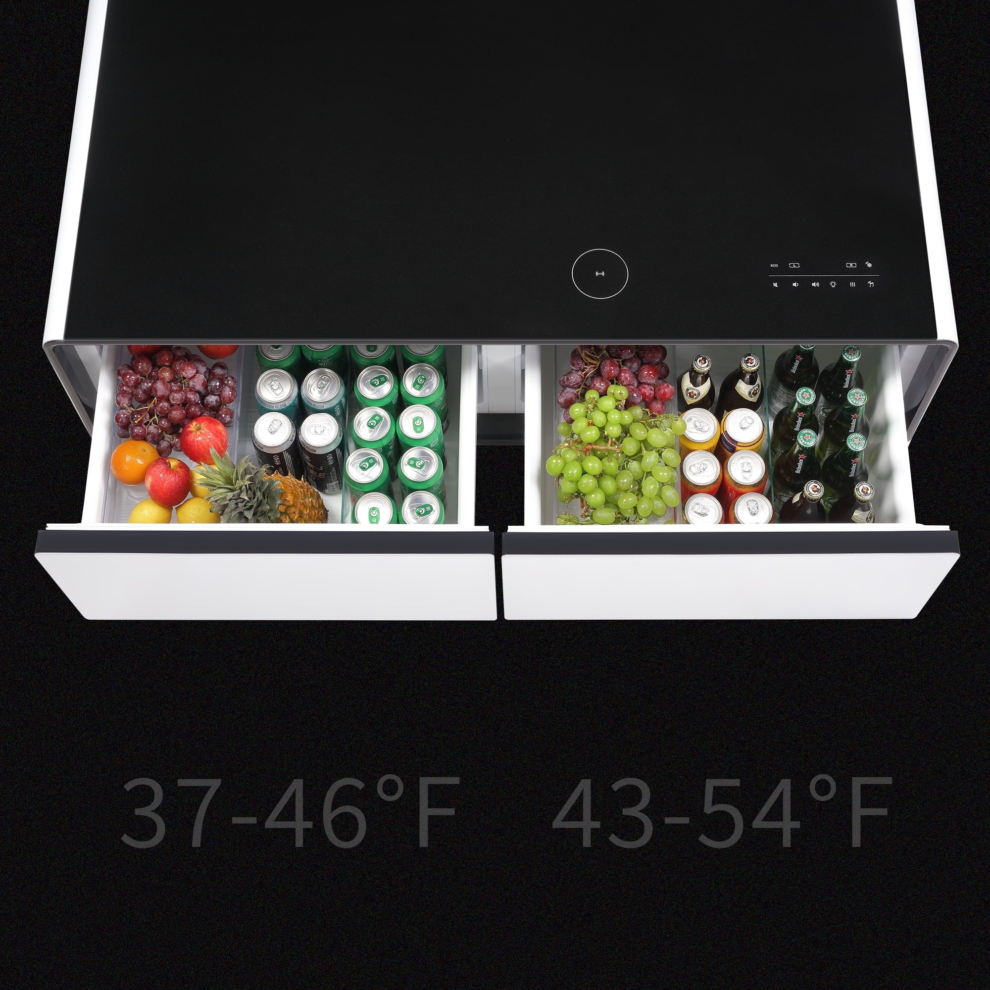 Modern light, Smart Power White Coffee Table Built-in Socket, Bluetooth Protection, Panel, USB Interface, Fridge, Control Charging with Touch Wireless Outlet Module, Atmosphere Speaker,