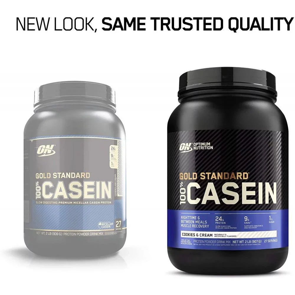 Protein Servings Standard g 24 Nutrition, Powder, 1.81 Casein, Optimum Gold Cream, & Cookies lbs, 27 100%