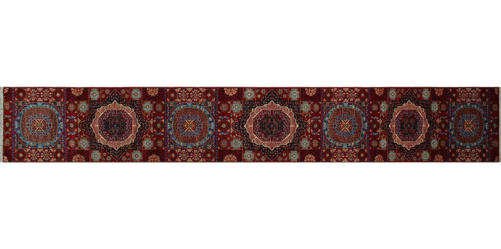 Red/Blue Aria Runner, 17'8" x 2'7" Lenora