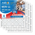 Comparable MPR HVAC Filter FPR 21.5x23.5x1 Air 21.5x23.5x1 Pleated 1000, 11 Made FILTERS AIR. by Pack 1200 Electrostatic 4 WICKED CLEAN MPR AIRX to Furnace Filters USA Air Filter MERV Conditioner 7 &