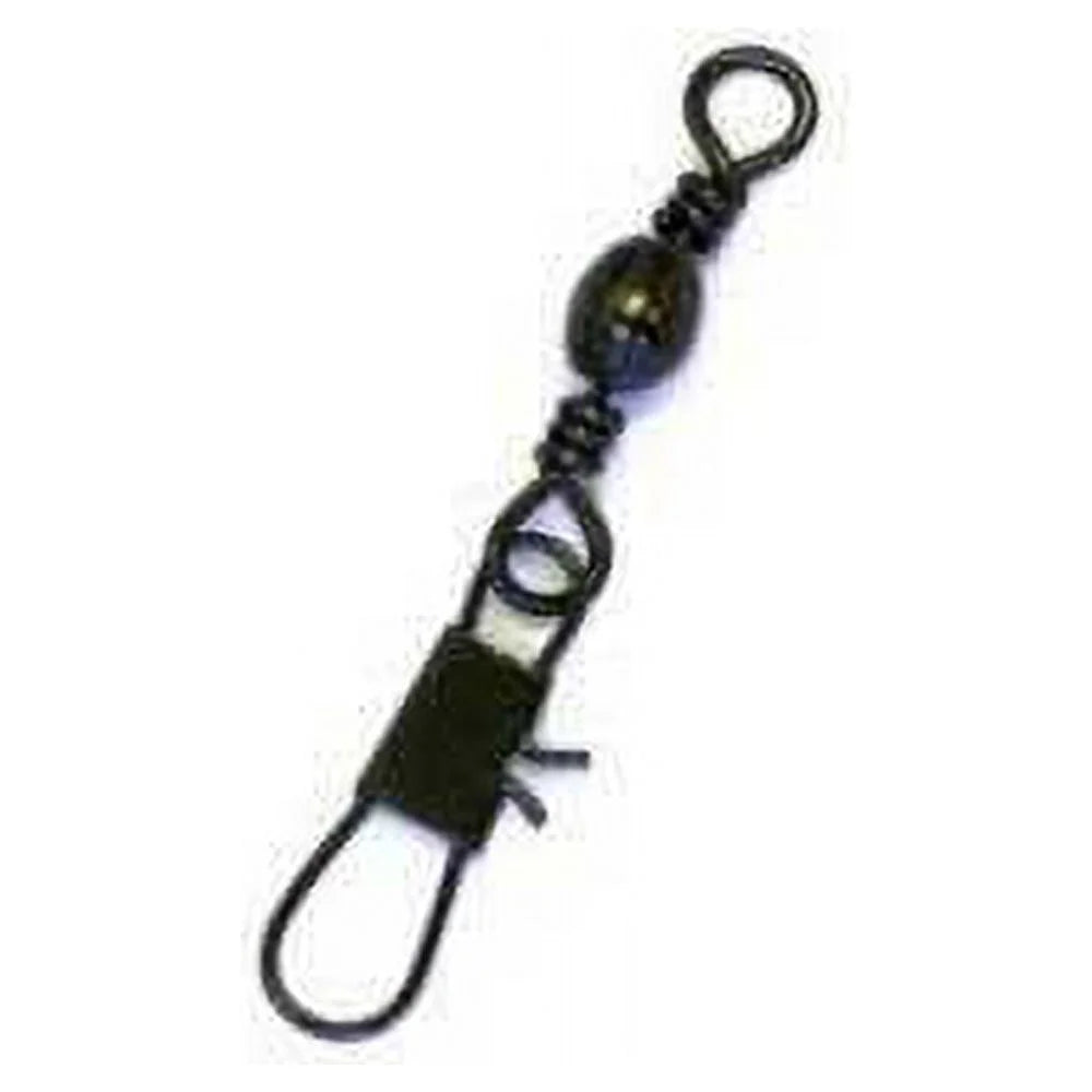 Eagle Claw W/Interlock Snap 01132-003 Barrel Black Sz3 Swivel 12Pk