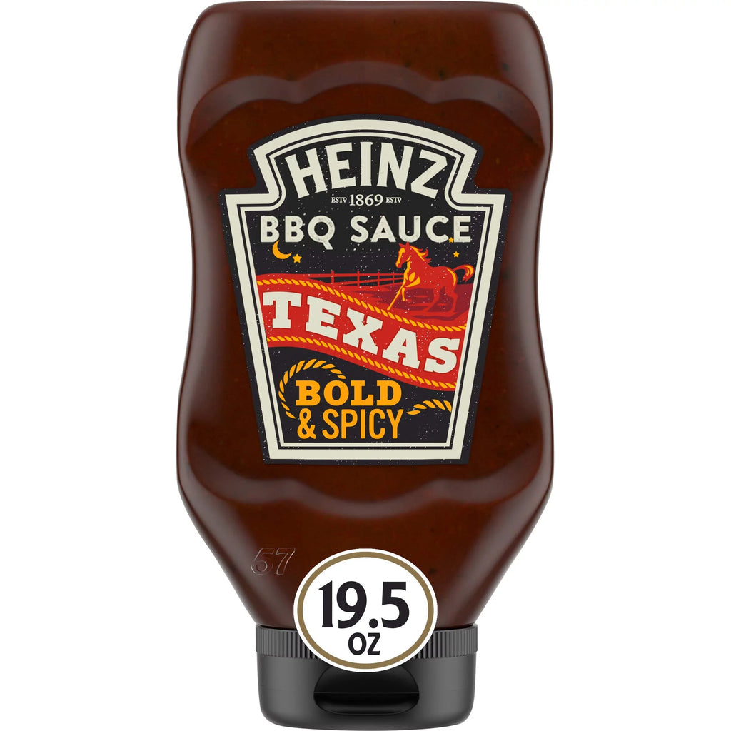 Pack Bold Texas oz Sauce 6) Spicy Heinz Bottles, & design BBQ of (19.5
