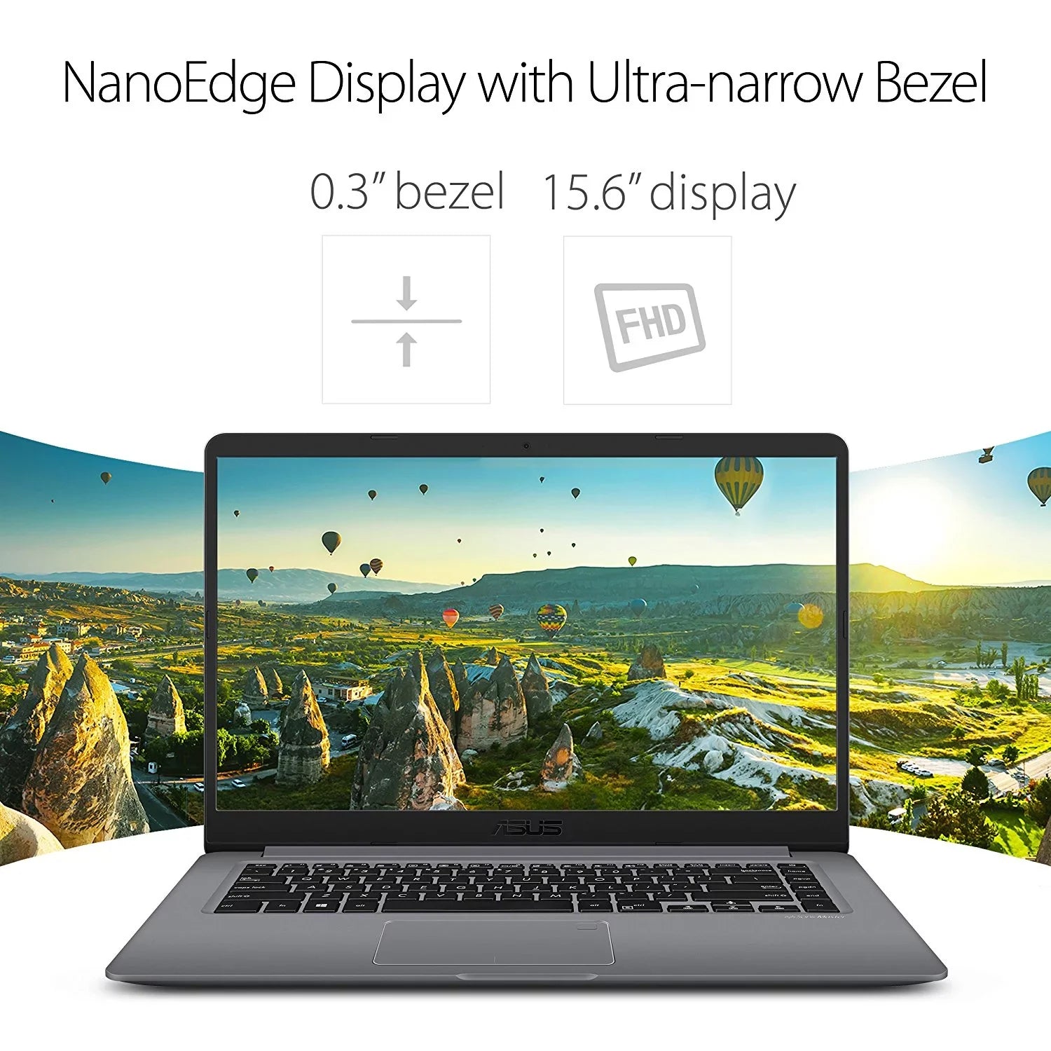i5 8GB F510UA 1TB Thin VivoBook Lightweight Notebook FHD ASUS 128GB Laptop WideView Fingerprint SSD