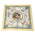 Yellow 100% Silk HERMES Hermes Taima Scarf Pre-Owned Kare90 (Fair)