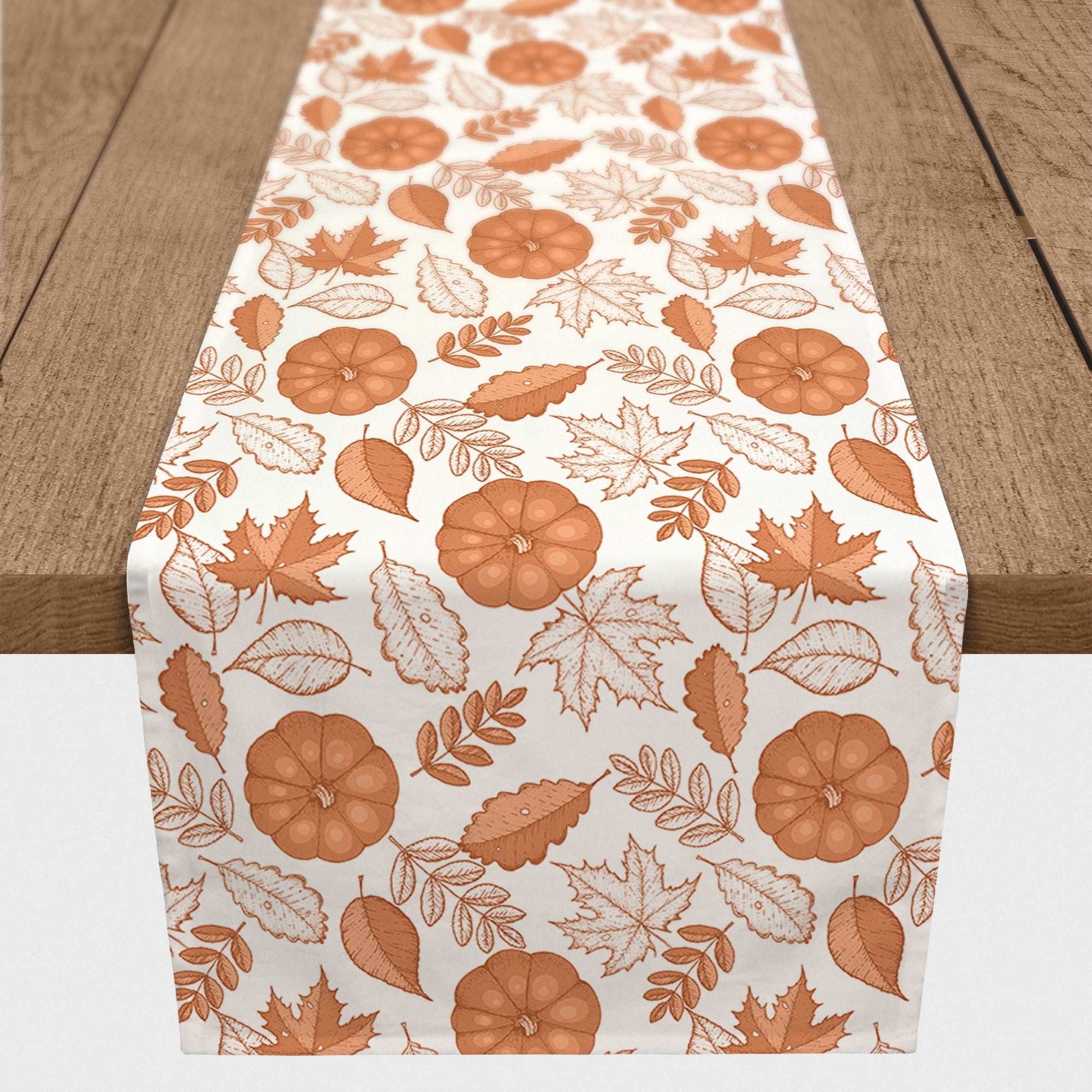 Twill 16x72 Products Runner Fall Table Creative Poly Foliage Orange