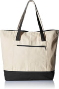 Reusable With Tote Bags Fancy Bags Pocket Zipper Sturdy Canvas Gift Front 12Oz Tote Large