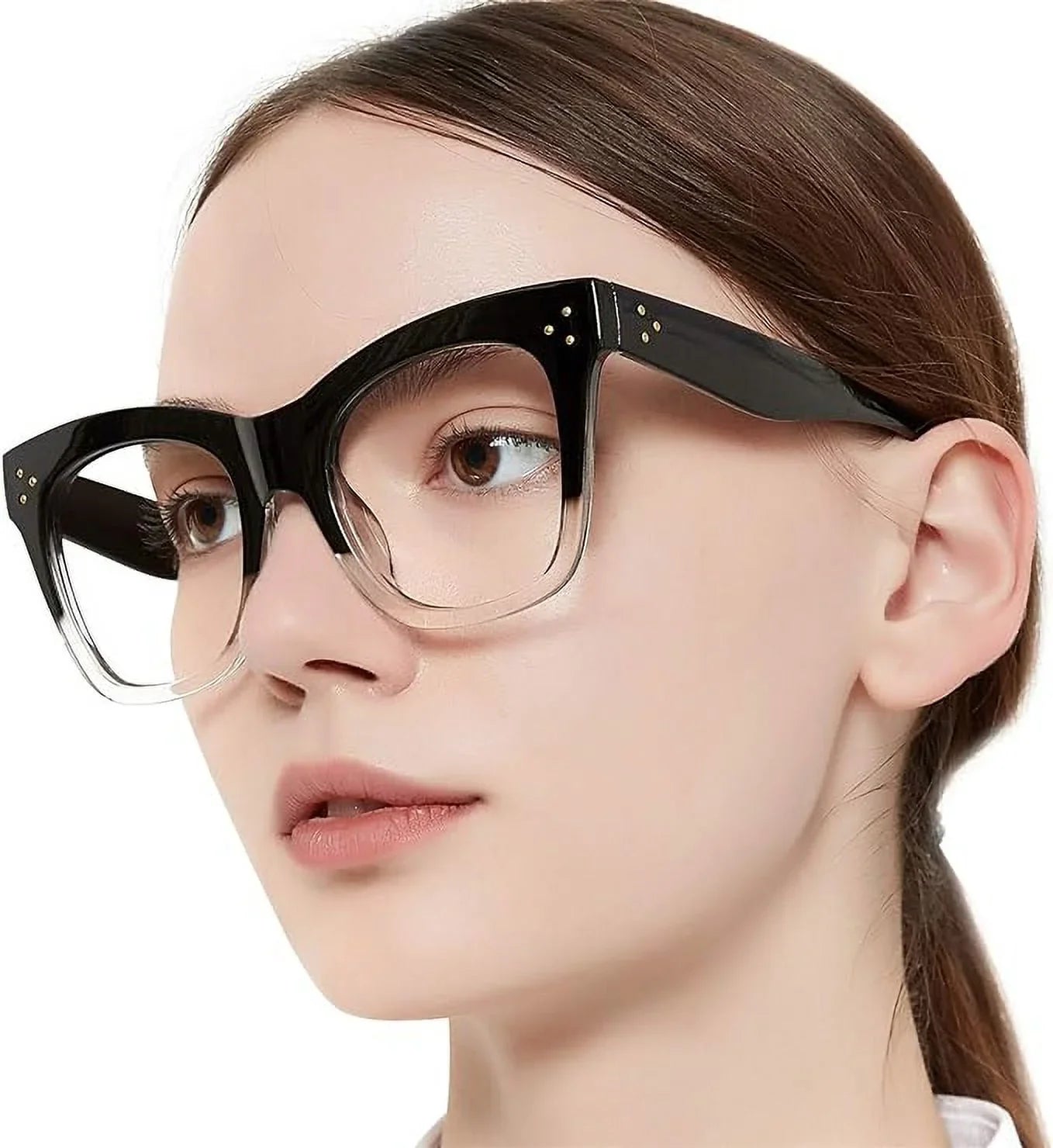 0 Computer OCCI 350 150 Reading (Black-Clear, 6.0) 600 CHIARI 250 Blue Filter Reader Women 500 for 400 300 Magnification Glasses 200 Light 100