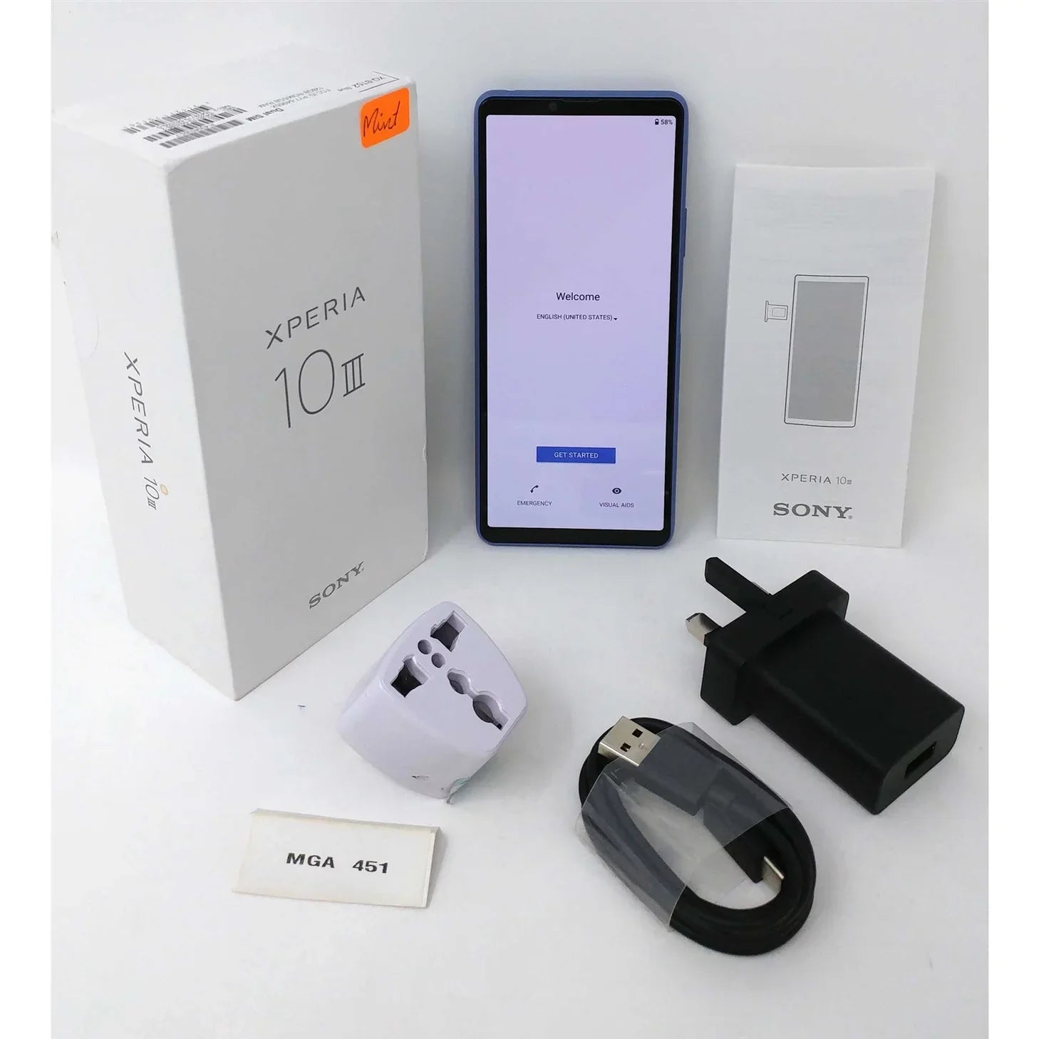 Xperia III New) 6GB 10 Blue RAM - 5G Smartphone 128GB Pre-Owned GSM (Like Unlocked XQ-BT52 Factory