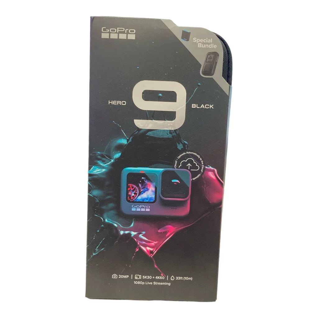 Remote, and (Refurbished) Spare 23.6MP Case Bundle Battery Carrying Restored GoPro Action HERO9 with CHDRB-902-RW Camera Black