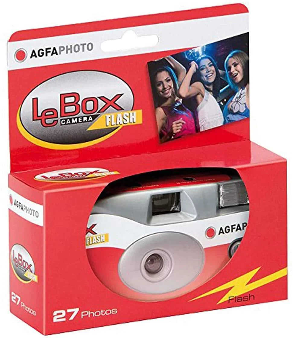 LeBox Film Flash Camera Disposable Agfa 35mm 27 10-Pack Camera 400 601020