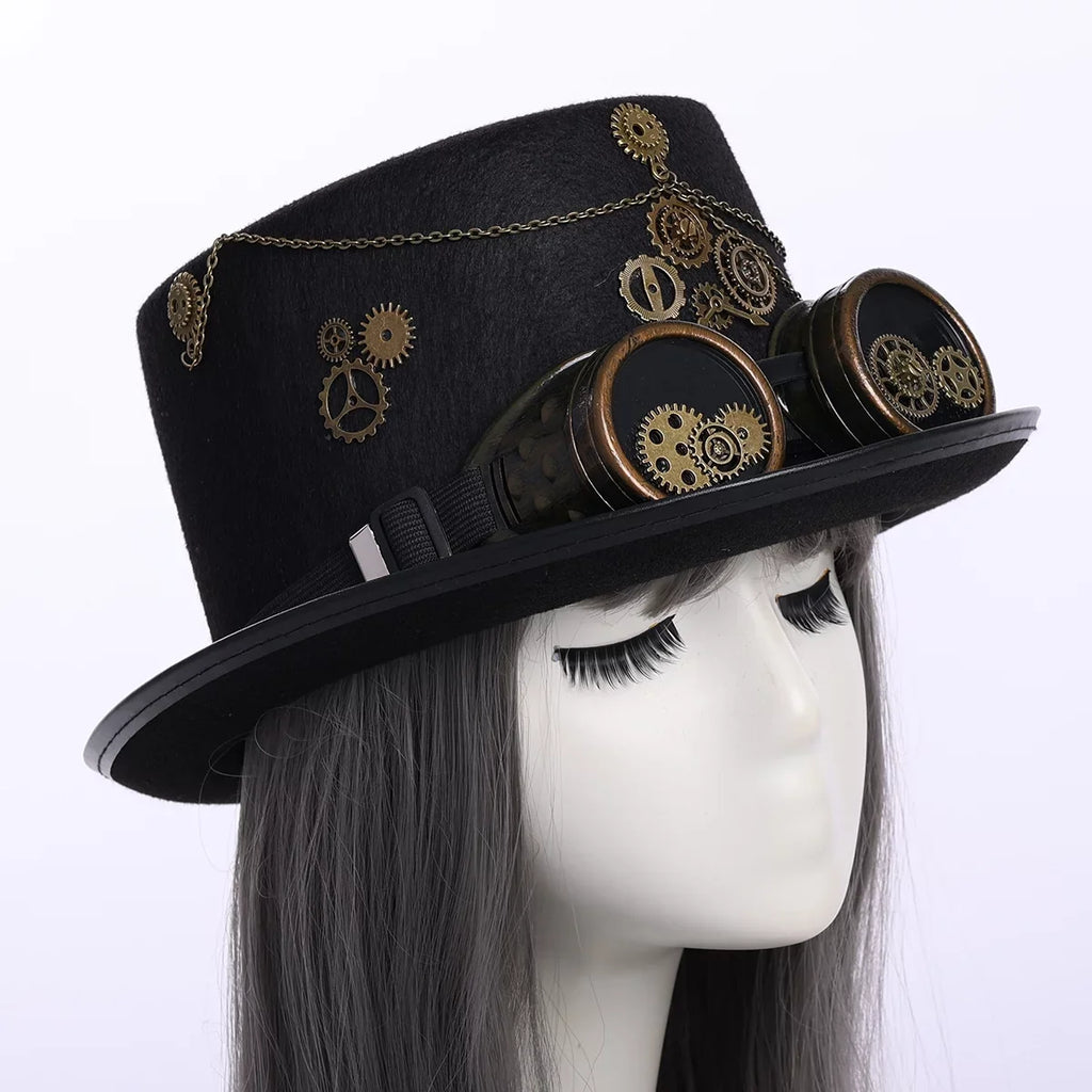 Steampunk Hallo Gothic Top GRACEART Unisex Punk Hats Goggle with Hat