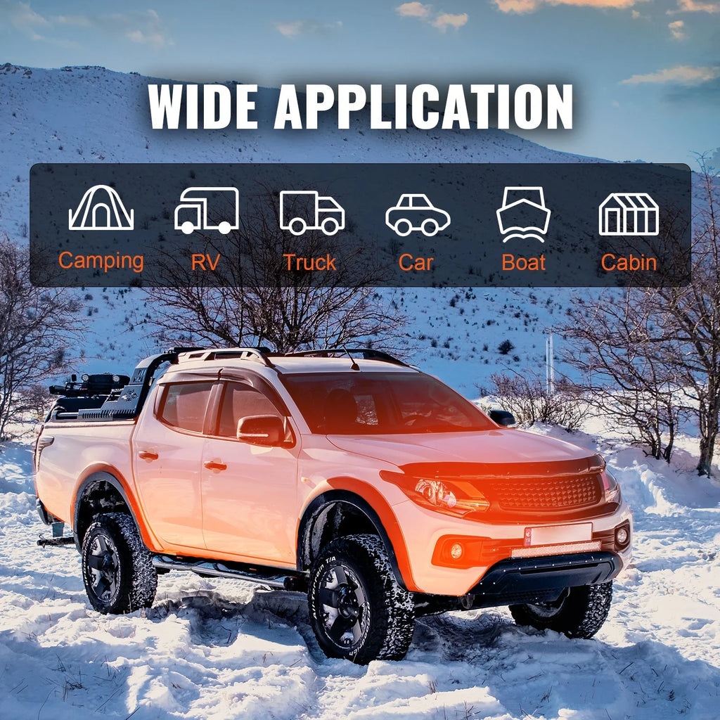 Adjustment, RV Boat with All-in-One SKYSHALO Air App Van for Remote Height Heater and Heater, Bluetooth Diesel Home Portable Auto Control Heater Trailer LCD, Diesel Controlled 8kW Parking Camper