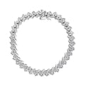Color, Cttw - Miracle Tennis Sterling (J-K Diamond - dimension Bracelet 7.50 Set "S" .925 Link 1/2 Silver I2-I3 Clarity)