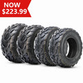 Set of 25x10-12 4 Rear 25x8-12 Front Tire & Road 6PR ATV/UTV off All Terrain Trail Sand Tires HALBERD