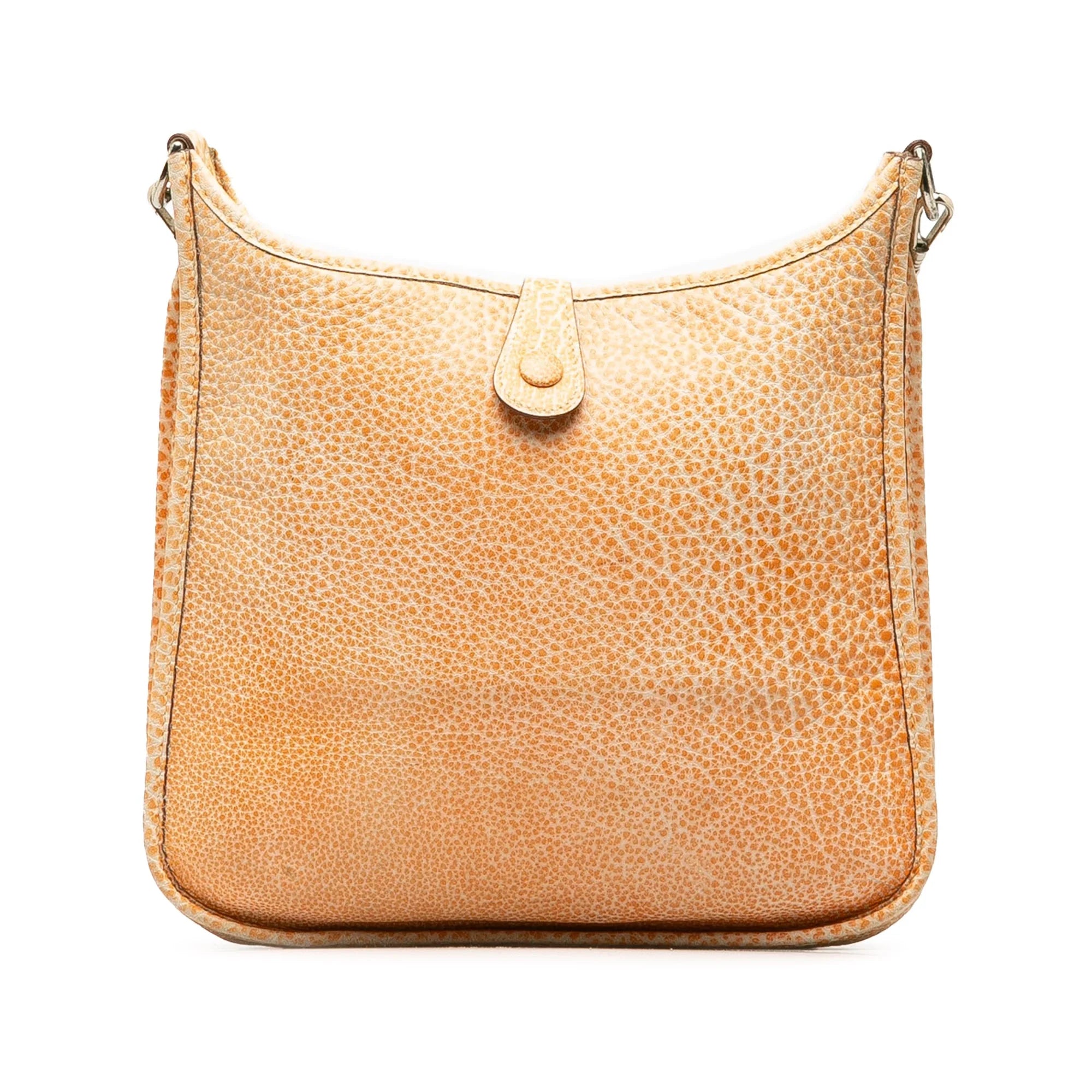 Crossbody Authenticated Bag Hermès Orange Unisex Leather Pre-Owned I Dalmatian Buffalo PM Evelyne (Good) Calf