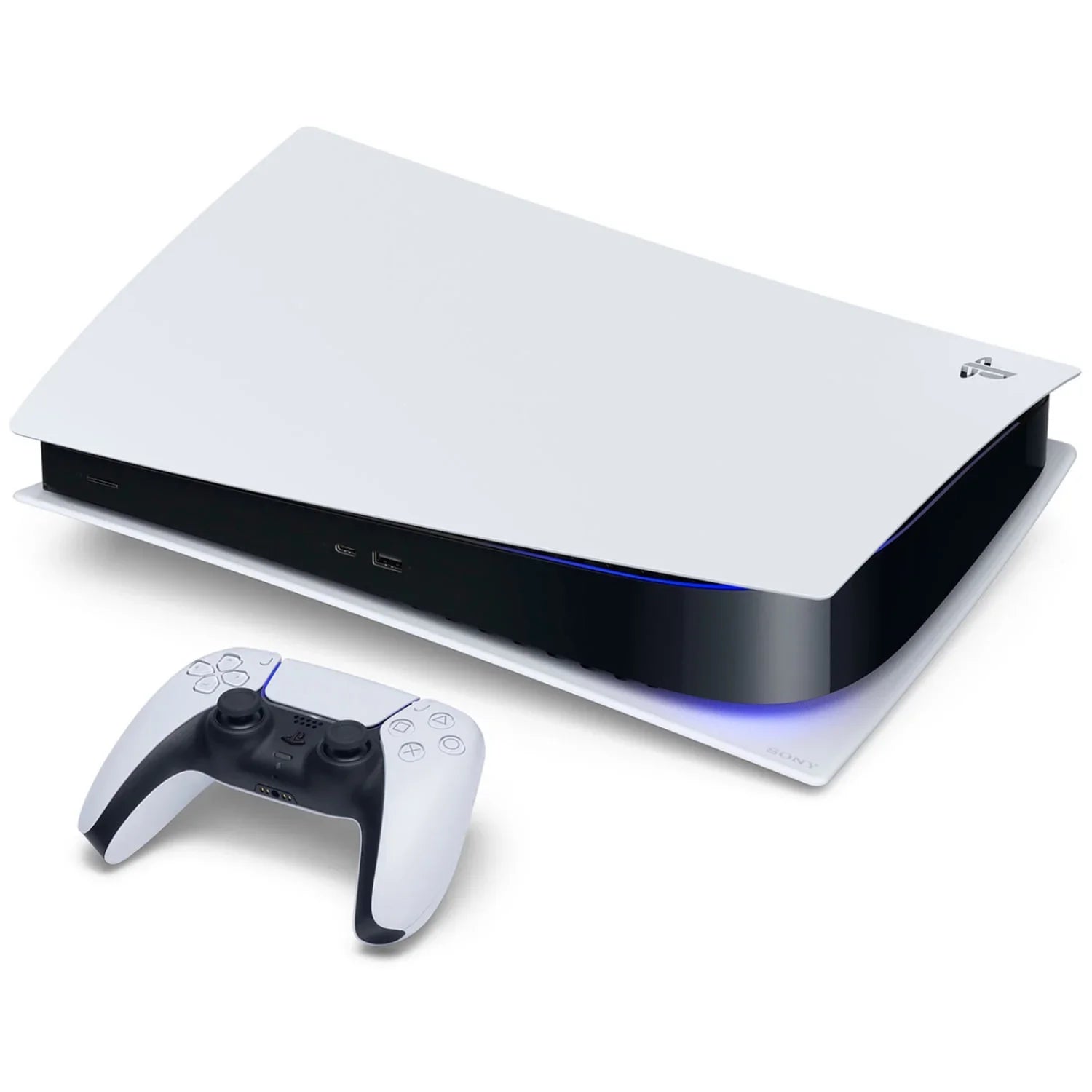 with Playstation Version White Controller, 3D Charge Dual Controller PULSE 5 Extra Surge Headset Dock Console Bundle and White Disc