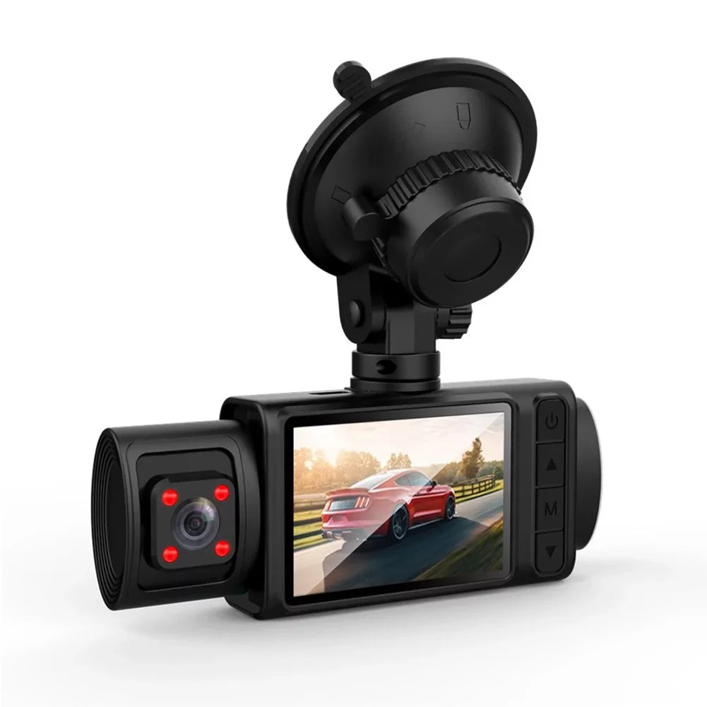 DVR Triple Video Dash Rear Driving Car Lens Cam Front 2\\\" And Camera HD Recorder