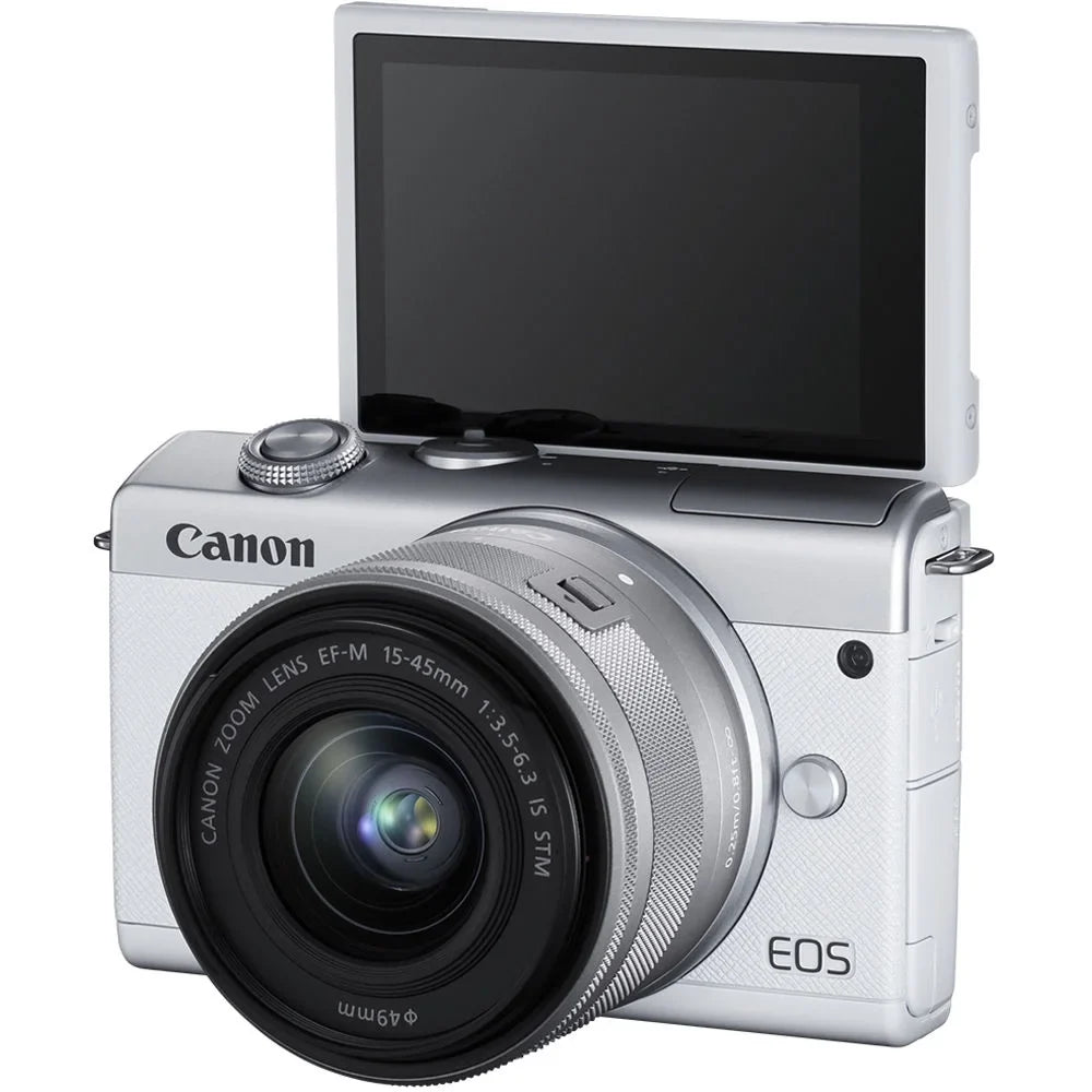 '+ Memory Lens with Camera 64GB + Kit Memory Flex Hand Cap (White) + Strap M200 EOS Reader Canon Mirrorless Case Card Tripod (3700C009) Card + + Cleaning + + 15-45mm + Wallet Keeper