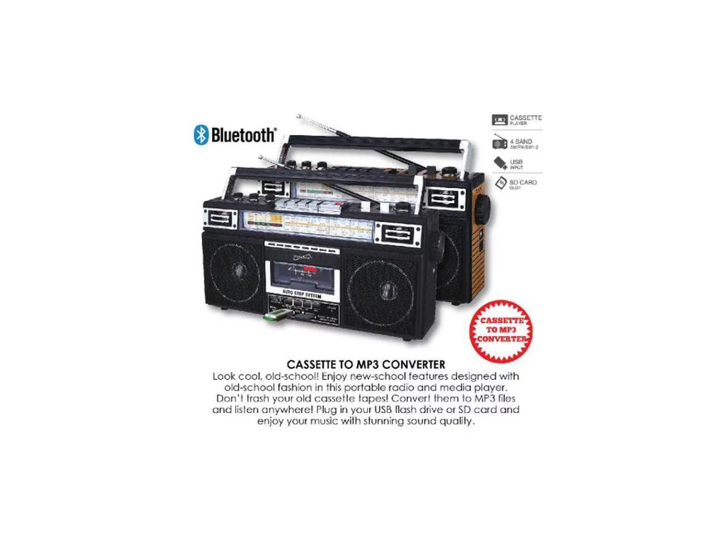 Black, SC-3201BT-BK Radio, Supersonic AM/FM Portable
