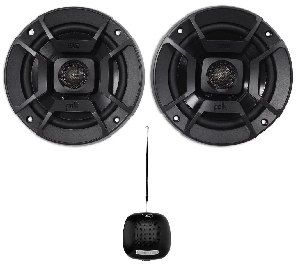 5.25" Polk Audio DB522 Car/Marine/Motorcycle 600w (2) Speakers+Speaker