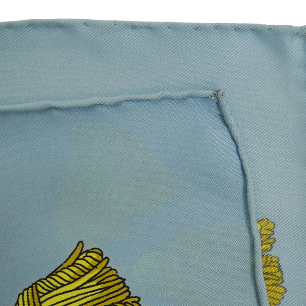 New) Light Blue (Like Hermes Silk Scarf Pre-Owned