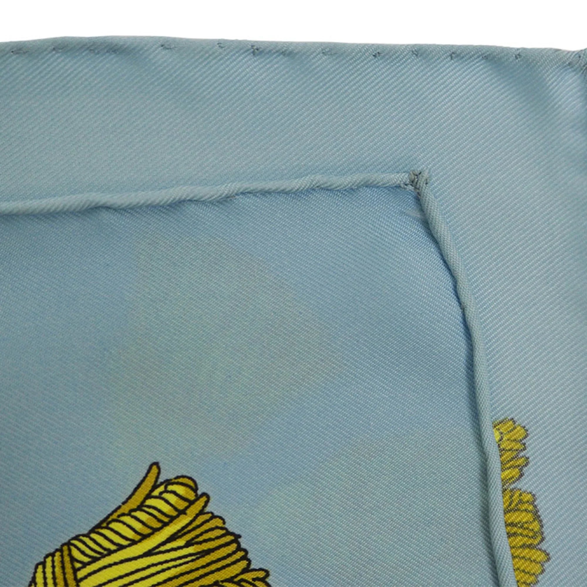New) Light Blue (Like Hermes Silk Scarf Pre-Owned