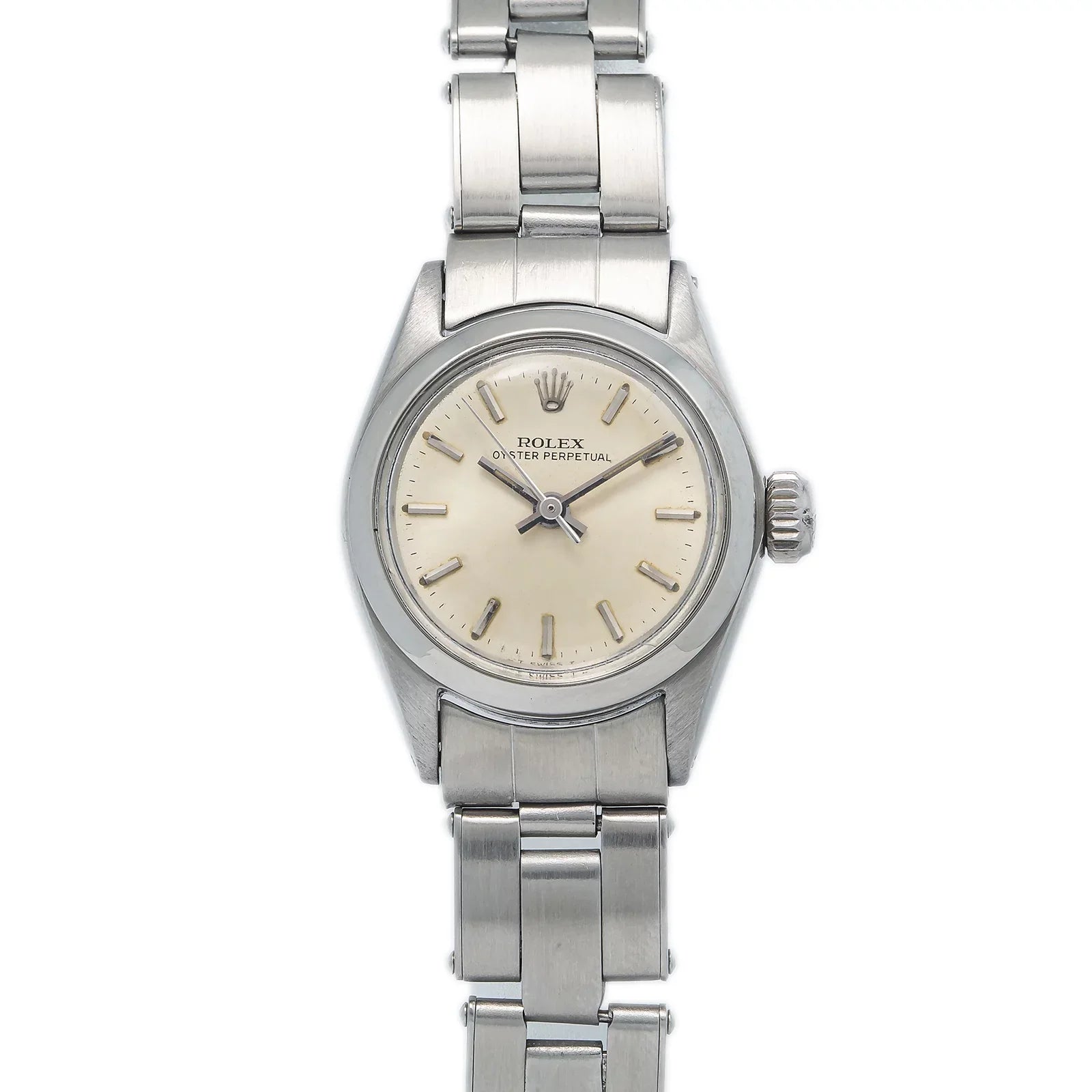 6618 Ladies Stainless Automatic Silver Oyster 24mm Dial Watch Perpetual