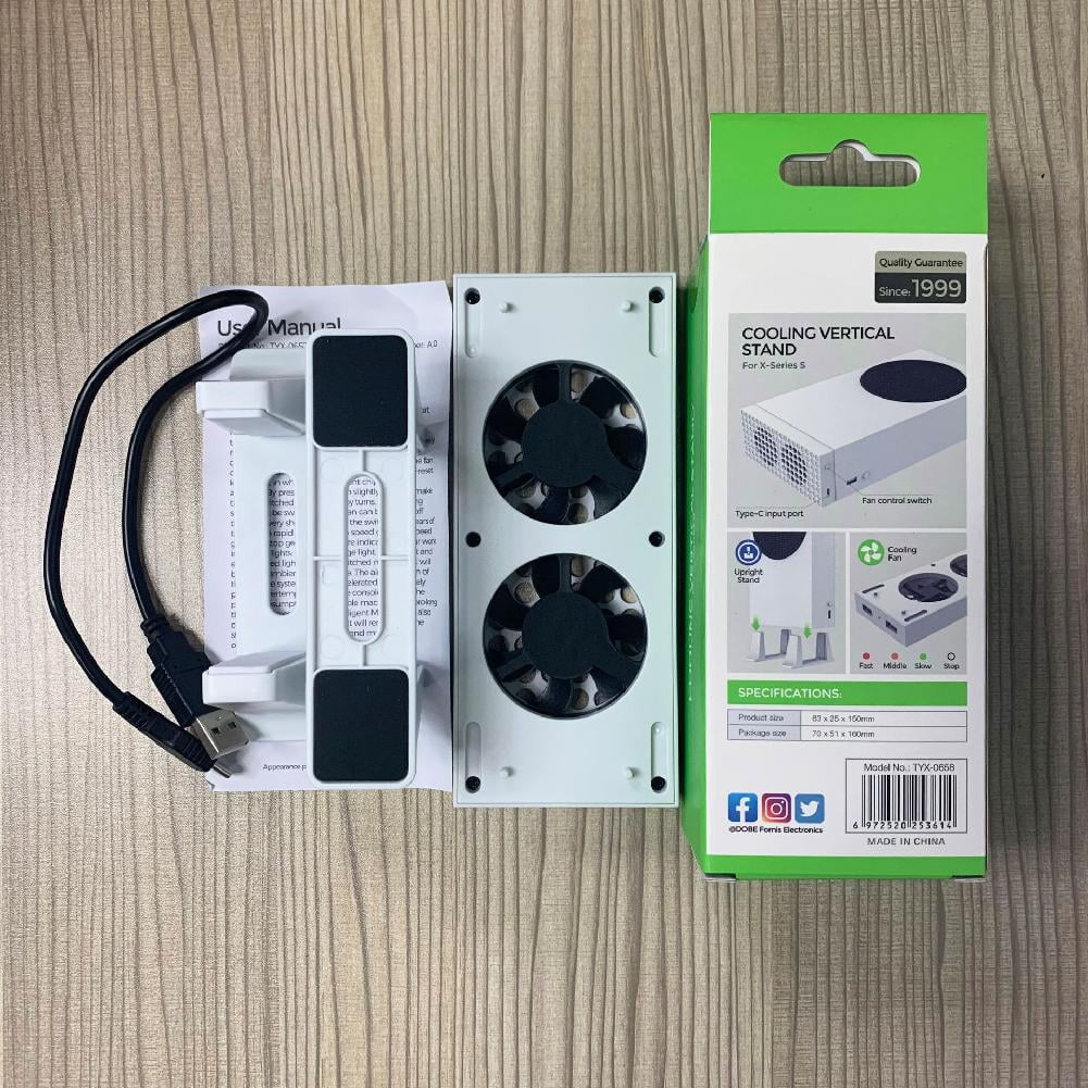 Series in Holder x Cooler 1.18 Console External 1 3 Xbox Speeds 3 9.53 2 S Functions inches Ports Fans Stand for USB Vertical 3.54 x