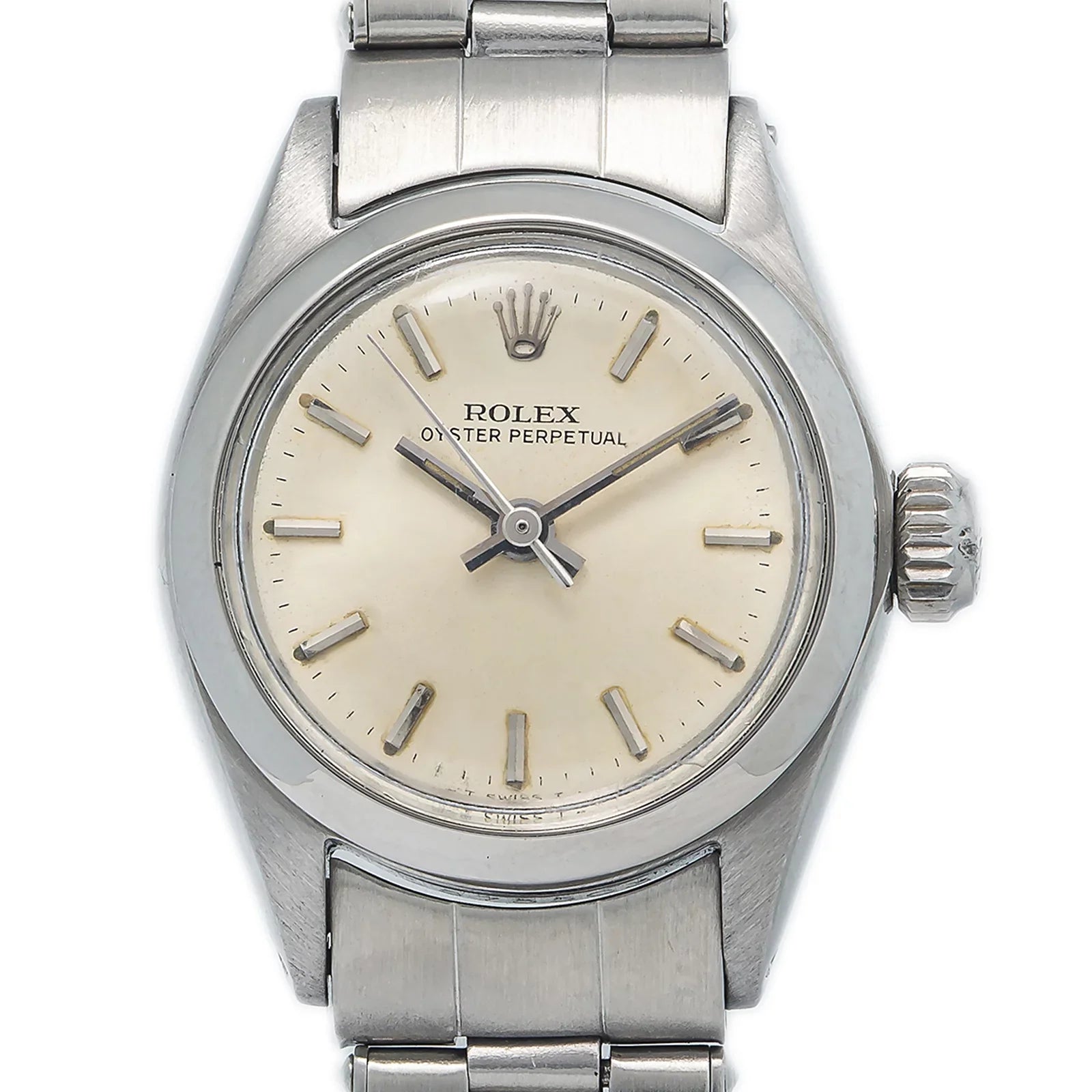 6618 Ladies Stainless Automatic Silver Oyster 24mm Dial Watch Perpetual