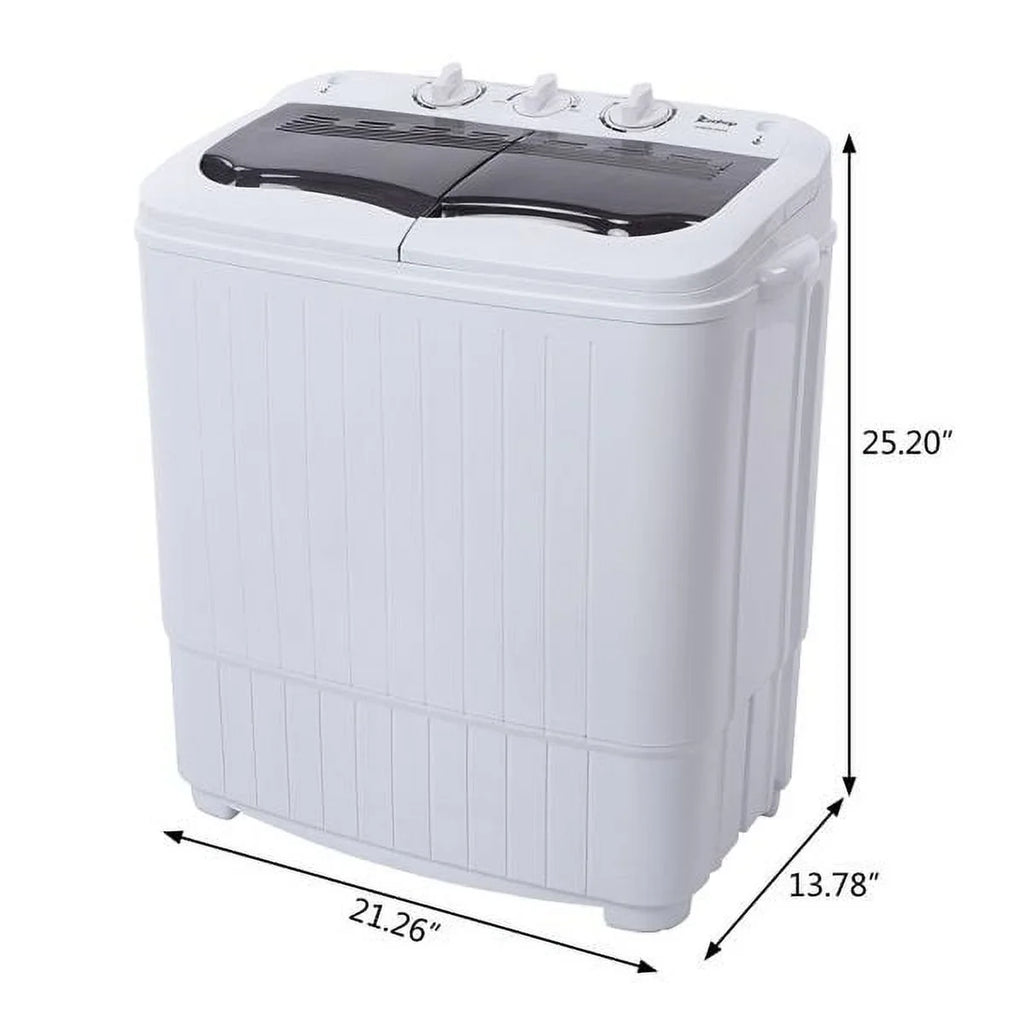 with 6.6lbs Washing SYTHERS Dorms Tub Machine 7.7lbs Spinner, Apartments Mini Pump, for Machine Washer 14.3lbs, Semi-Automatic Drain Combo Twin Washer with