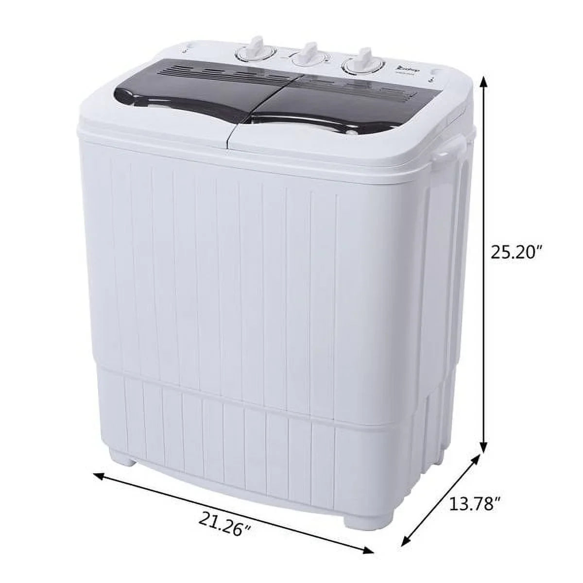 with 6.6lbs Washing SYTHERS Dorms Tub Machine 7.7lbs Spinner, Apartments Mini Pump, for Machine Washer 14.3lbs, Semi-Automatic Drain Combo Twin Washer with